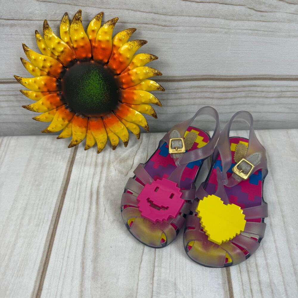 Mini‎ Melissa Emoji Jelly Toddler Girls Sandals Size 9C